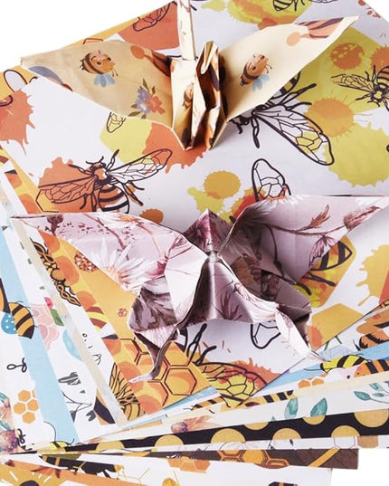 Origami Paper Kit Dobule Sided 100 Sheets 100 Colors 6 Inch Japanese Chiyo Square Easy Fold Arts Crafts DIY Handwork Origami Papers Animal Fur Bee