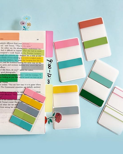 ELII 500 PCS Tabs 2 Inch Book Tabs Sticky Index Tabs,File Tabs Self Adhesive,Page Markers Index Labels for Pages Notebooks