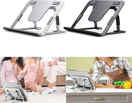 Laptop Stand Adjustable Aluminum Alloy Tablet Pad Holder Notebook Radiator Bracket Portable for 7-13inch Lightweight Tablet Holder