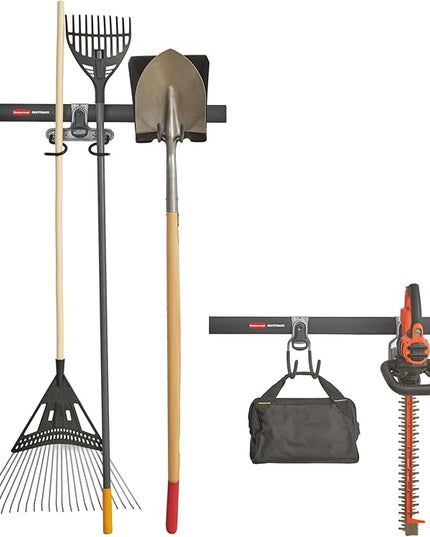 Rubbermaid FastTrack Garage Storage System Tool Hanging Kit, Wall Mount Holder for Garden Lawn Tools/Garage/Home Organization