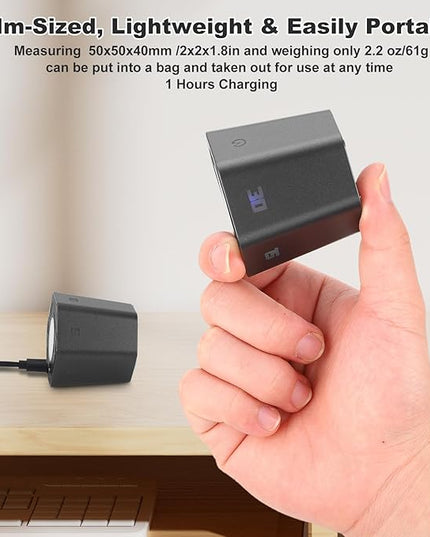 Pomodoro Productivity Timer Cube, Flip Clock, Pause & Resume, Magnetic Adjustable Sound Alert, for Working Studying Office Task, 3/5/10/15/30min & Custom Countdown (Gray)