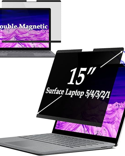 IPROKKO Surface Laptop Privacy Screen 6/5/4/3/2/1-15 inch, Magnetic Removable Privacy Screen Filter for Microsoft Surface Laptop, Anti-Glare Blue Light Screen Protector