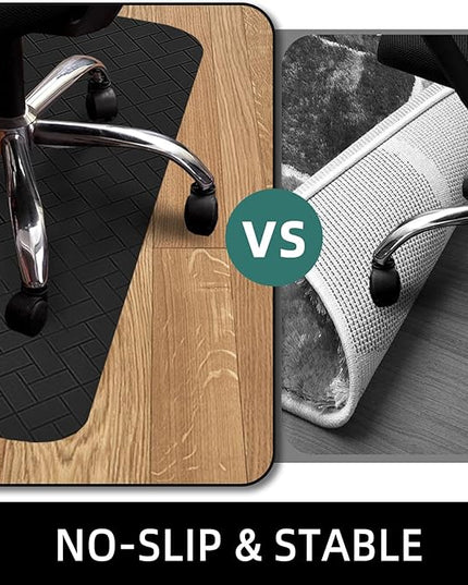 Office Chair Mat for Hard Floor, 63"x51" Large Computer Chair Mat, Multi-Purpose Desk Floor Protector for Work, Home, Gaming