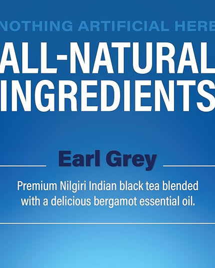Zest High Caffeine Black Tea Bags – Earl Grey Energy Tea with Natural Bergamot – 150mg Caffeine per Cup – Focus & Morning Breakfast Tea for Energy – Caffeinated Coffee Substitute – 15Ct Box
