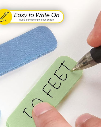 Wrap-It Storage Cable Labels - Large, Macaron (30-Pack) - Colorful Write-On Tags for Basement and Office Organizing