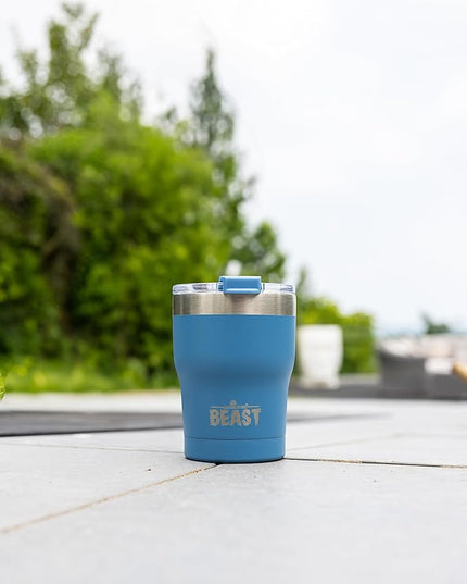 Beast 10 oz Tumbler Stainless Steel Vacuum Insulated Coffee Ice Cup Double Wall Travel Flask (Stormy Sky)