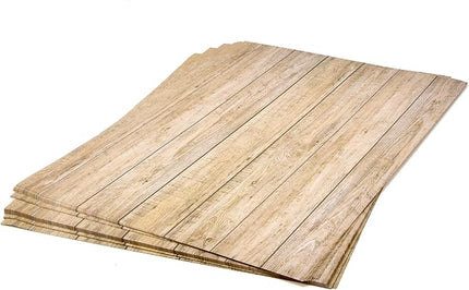 Gift Boutique 100 Rustic Wood Grain Stationery Paper Letterhead Sheet Vintage Wooden Design 8.5" x 11" Double Sided For Scrapbooking Invitation Crafts