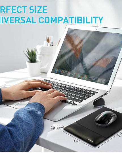 univo colors Design-Wave Wrist Rest Mouce Pad,PE Mouse Sliding Panel+Artificial Sheepskin+Memory Foam+Ergonomic+Anti-Slip Gel,Resilience Support During Work and Gaming,Mouce Accessory,White
