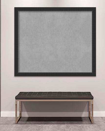 Amanti Art Black Framed Magnetic Board 45x53 Oversize Vision Board for use with Magnets, 100% Metal Sheet to Display Items as Office Decor or for Home Organization in mudroom, Kitchen or Kids Room