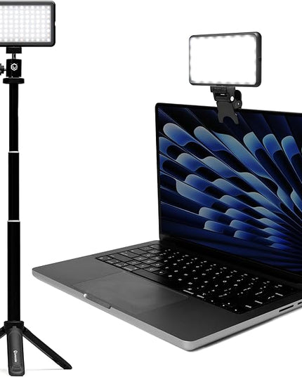 Lume Cube Broadcast Lighting Kit Live Stream Webcam Light for Computer & Laptop Enhance Video Calls Streaming & Vlogging Include Adjustable Tripod & Clip Mount Adjust Brightness & Color Temperature