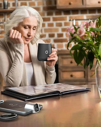 Coffee Mug Warmer for Desk, Accurate 1℉ Temperature Control with Real-Time Display, Smart Mug Warmer with Auto Shut-Off & Cup Sensing, Ideal Gifts for Women and Men