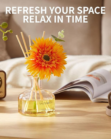 Reed Diffusers Set Grapefruit Scent, 7.10 oz Diffusers for Home with 7 Diffuser Sticks, Reed Diffuser for 120 Days, Perfect for Bathroom, Shelf Decor, Air Fresheners