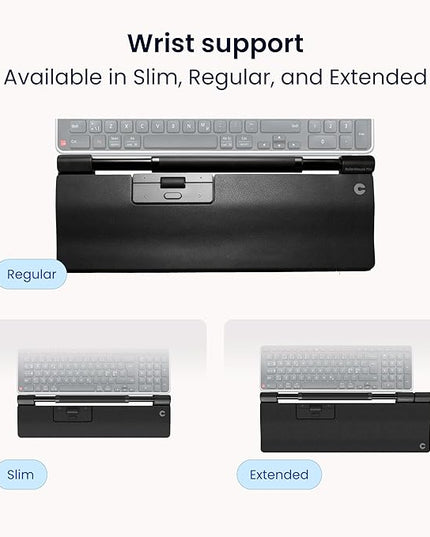 Contour RollerMouse Pro Ergonomic Central Rollerbar Design for Neck, Shoulder & Wrist Pain Relief, 6 Programmable Buttons, 600-2800 DPI, Productivity Plug & Play Mac & PC - Wireless - Regular