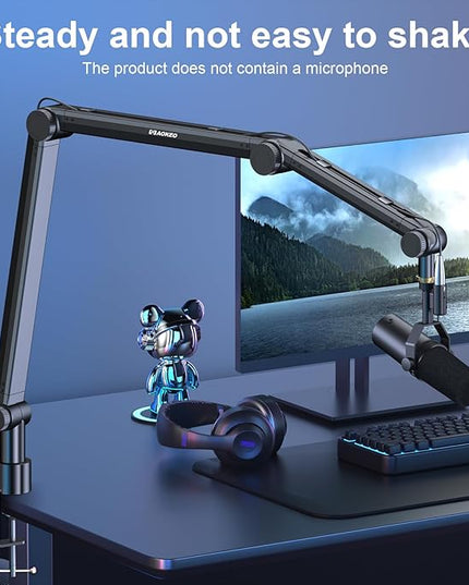 Microphone Arm,Aokeo AK-49 Adjustable Compact Mic Suspension Boom Scissor Arm Stand For Blue Yeti,Snowball iCE, HyperX QuadCast,SoloCast,Elgato Wave,Etc