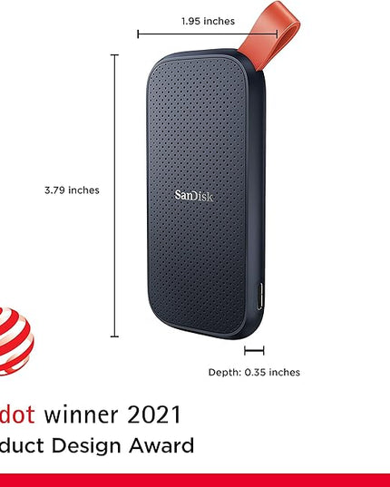 SanDisk 1TB Portable SSD - Up to 800MB/s, USB-C, USB 3.2 Gen 2, Updated Firmware - External Solid State Drive - SDSSDE30-1T00-G26