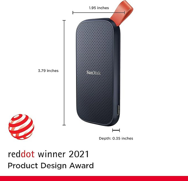 SanDisk 1TB Portable SSD - Up to 800MB/s, USB-C, USB 3.2 Gen 2, Updated Firmware - External Solid State Drive - SDSSDE30-1T00-G26
