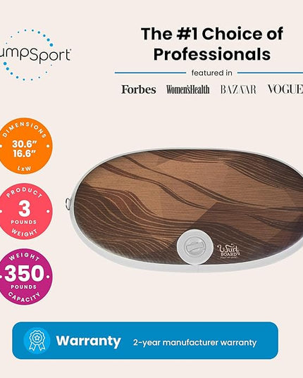 Wurf Board by JumpSport (Santa Cruz or Maui style) | Curved Air-Spring Anti-Fatigue Mat for Standing Desk Users | Stress-Relieving Desk Accessory | Comfort In Motion