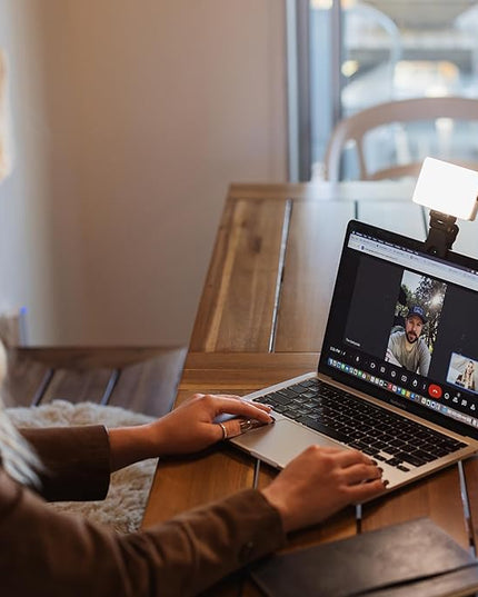 Lume Cube Video Conference Lighting Kit | Live Streaming, Video Conferencing, Remote Working | Lighting Accessory for Laptop, Adjustable Brightness and Color Temperature, Computer Mount Included