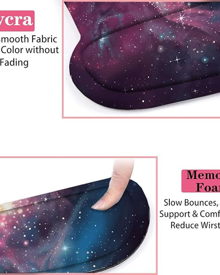 Lateefah Mouse Pad with Wrist Rest, 3-in-1 Gaming Mouse Pad, Keyboard Wrist Rest, Ergonomic Memory Foam Mousepad with Wrist Support for Computer Keyboard