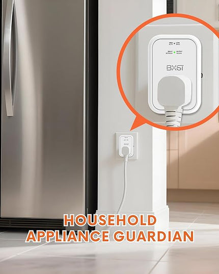 BXST Single Outlet Surge Protector for Refrigerator/Air-Conditioner/Smart TV Small Wall Outlet Power Surge Plug in Voltage Protector for Home Appliance 140J 4400W（2 Pack）