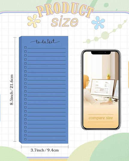 Censen 10 Pack 500 Sheets To Do List Notes Daily Checklist Notepads with 50 Sheets Each Undated Color Memo Pad Block Shopping List Pad Weekly Plan Notepad Organizer Planners(Assorted Color,Lined)