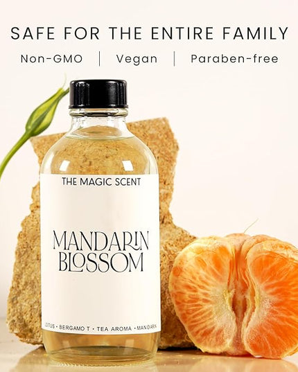 The Magic Scent Mandarin Blossom Diffuser Oil - Hotel & Home Luxury Scents Inspired by Maldives - Diffuser Oil Scents for Home Designed for Use in All Diffusers - 16.9 fl oz, 500 mL