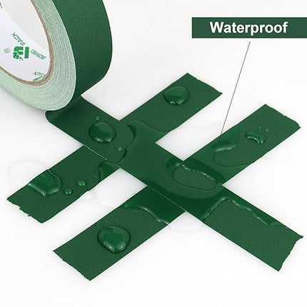 BOMEI PACK Dark Green Gaffer Tape, Matte Non-Reflective, 1inch x 30yds No Residue Hand Tear Self-Adhesive Tape for Labeling, Cable, Stage, Photo Studio, Painters and Duct Repair, 1 Pack