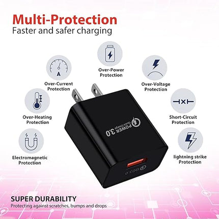 18W USB Type C Fast Wall Charger for OnePlus 12 12R 11,Open, Nord N30 N20 N10 5G,10 PRO/9 PRO/8/8T/7/7T PRO/6T/5 5T/3/3t/, Nord N100 N200 N300 Nord 2 CE2 Phone,OnePlus Earbuds Charging Cable Cord