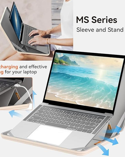 Smatree MS24T Hard EVA Protective Sleeve with Stand Compatible for 11.6 inch Lenovo 500e/500w/300w Gen 3/2, Lenovo 300e Gen2/3/Chromebook 2nd Gen, for 12.3 inch ThinkPad X12 Detachable Sleeve,White