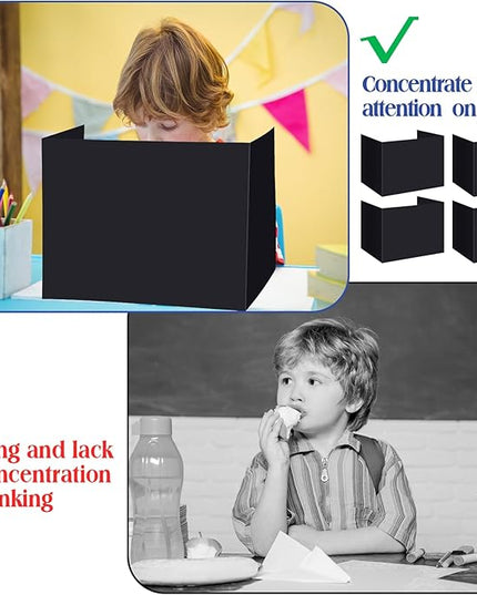 Crtiin 24 Pcs Privacy Folders for Students Desk Dividers Standard School Privacy Cardboard Board Testing Dividers Shield for Classroom Teacher Supplies Keep Eyes from roving(Stylish)