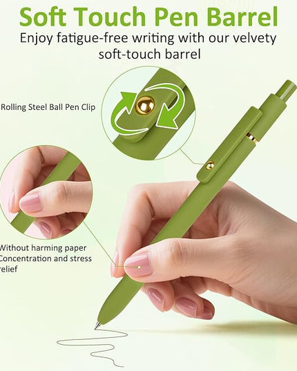 FIOVER Colored Pens, 6 Pack Colorful Gel Pens, Quick-Dry 0.7mm Medium Point for Journaling, Note Taking, Doodling, Aesthetic Office School Supplies, Gifts for Women Men(6PCS Vintage Colorful)