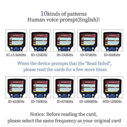 300CD RFID Reader Writer Black (RFID Copier Multi-Frequency RFID Writer RFID Card Reader Smart Card Decoder with Free Software and USB for Access Control Home Security)