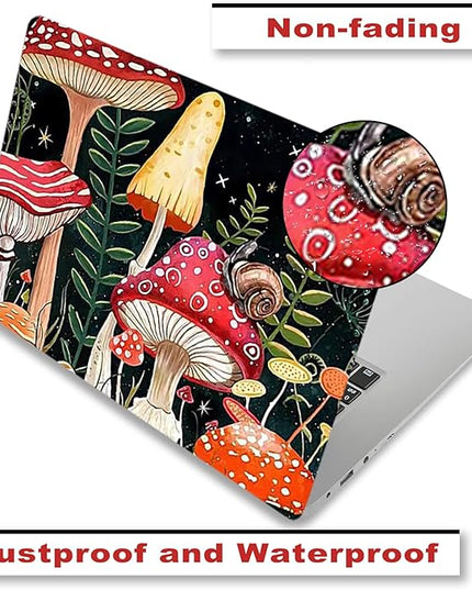 Laptop Skin Sticker Decal,12" 13" 13.3" 14" 15" 15.4" 15.6 inch Laptop Skin Sticker Cover Art Protector Notebook (2 Wrist Pad Skins Included), Decorative Removable, Positive Mushroom