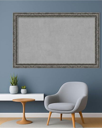 Amanti Art Black Framed Magnetic Board 28x44 Large Vision Board for use with Magnets, 100% Metal Sheet to Display Items as Office Decor or for Home Organization in mudroom, Kitchen or Kids Room