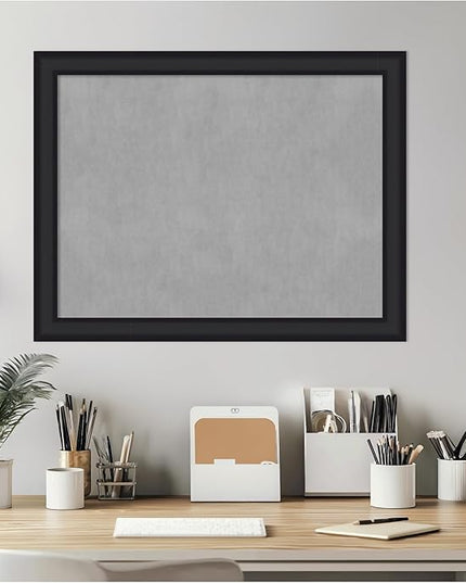 Amanti Art Black Framed Magnetic Board 21x27 Medium Vision Board for use with Magnets, 100% Metal Sheet to Display Items as Office Decor or for Home Organization in mudroom, Kitchen or Kids Room