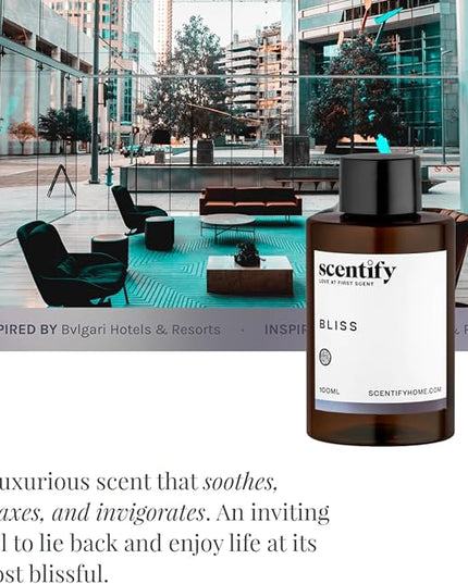 Scentify Bliss Aroma Oil Refill Scent for Oil Diffusers - Eucalyptus, Bergamot, Tea & Powdery Scents - Luxurious Relaxing Aromatherapy Diffuser Fragrance 470ml, 16 oz
