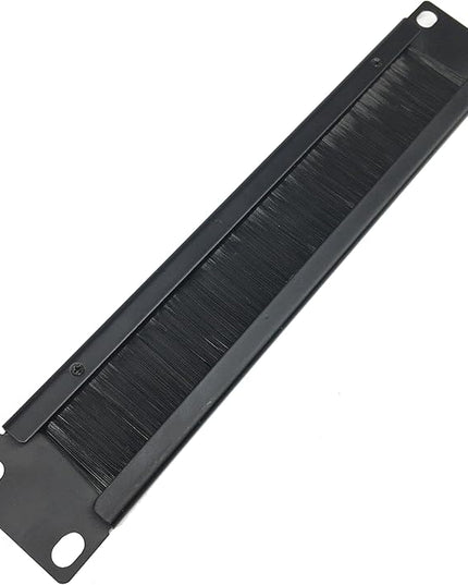 QiaoYoubang 10 inch 1U Mini Brush Cable Management Panel Cable Manager with Brush Strip for Cable Entry in 10 Inch Server Rack, Network Cabinet or Desktop Rack