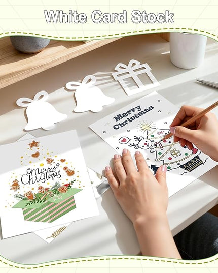 40 Sheets Cardstock 8.5x11, 65lb White Card Stock, Construction Paper, 180gsm Thick Printer Paper for Printing, Painting, Card Making, Kids School Supplies,Party Decorations