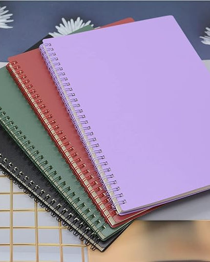Yansanido Spiral Notebook, 8 Pcs 10.5 Inch x 7.45 Inch B5 Thick Plastic Hardcover 7mm College Ruled 8 Color 80 Sheets -160 Pages Journals for Study, Work, Travel and Notes (B5, 8 Pcs 8 Color)