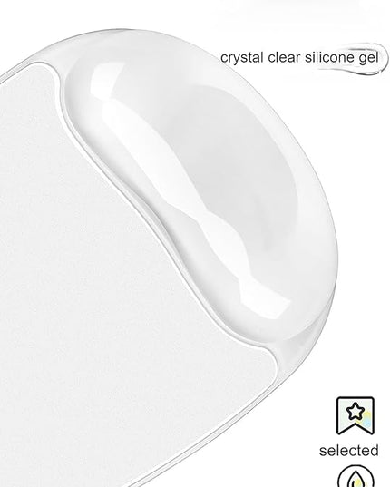 Gel Wrist Rest for Mouse,Ergonomic Mousepad with Clear Cushioned Palm Rest,Gel Mouse Pad with Wrist Support,Small Desk Mat,Office Desk Work Accessories for Women,Carpal Tunnel Relief (A-Purple)
