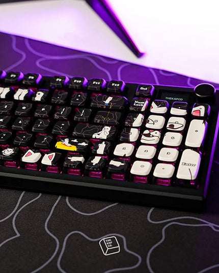 RIPNDIP Must Be Nice Custom Keycaps, 120 Keys ASA PC PBT Keycap Set, Dye Sub Shine Through 4-Sided Crystal Key Caps, Universal Compatibility Keycaps for MX Switches Mechanical Keyboard
