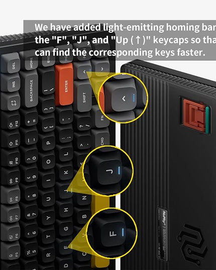 nuphy Halo75 V2 Mechancial Gaming Kyeboard,75% Wireless Hot Swappable Bluetooth Keyboard,83 Kyes RGB Backlit Keyboard,Support Bluetooth/2.4GHz/USB-C (Black, Mint (37gf))