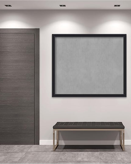 Amanti Art Black Framed Magnetic Board 44x52 Oversize Vision Board for use with Magnets, 100% Metal Sheet to Display Items as Office Decor or for Home Organization in mudroom, Kitchen or Kids Room