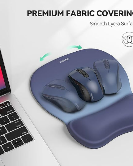 TECKNET Gel Mouse Pad with Wrist Rest, Ergonomic Office Mousepad with Wrist Support - Non-Slip & Smooth Surface Comfortable Desk Accessories Mat for Office, Gaming and Study - Gradient