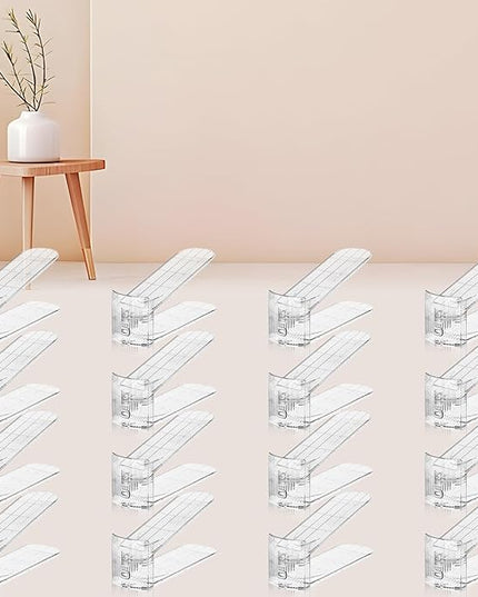 Shoe Slots Organizer for Closet,16 Pack Shoe Stacker Shoe Rack Organizer for Closet Space Saver Storage Shoe Holder Organization(Transparent)