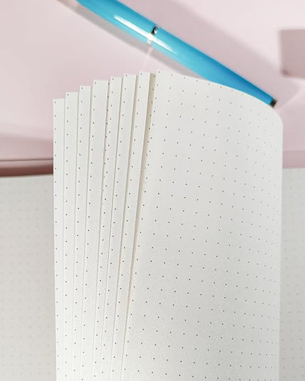 90 Sheets Planner Refill Paper, 255x180mm, 5mm Dotted Inserts Paper B5 9 Holes Binder Grid Notepaper for Filofax Bullet Journals Diary