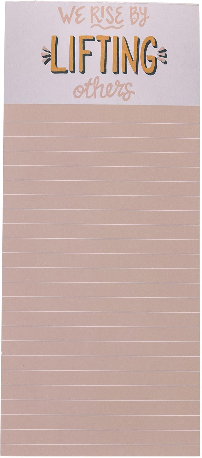Graphique “We Rise” Magnetic Notepad | 100 Tear-Away Sheets | Grocery, Shopping, To-Do List | Magnetic Writing Pad for Fridge, Kitchen, Office | Lined Paper | Great Gift | 4” x 9.25”