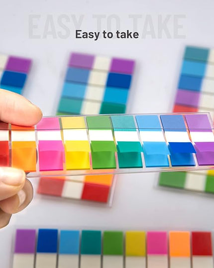 Golcellia 540 Pieces Transparent Sticky Notes Page Markers Book Tabs Sticky Note Tabs Sticky Page Tabs, Pop Up Index Tabs, Tabs for Annotating Books