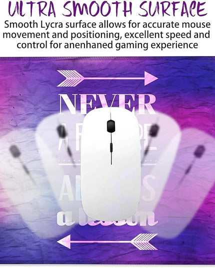 Inspirational and Encouraging Quote Mouse Pad Square Mouse Pads with Stitched Edge, Computer Mousepad with Non-Slip Rubber Base for Computer Laptop Office Desk Accessories 9.5x8 Inches