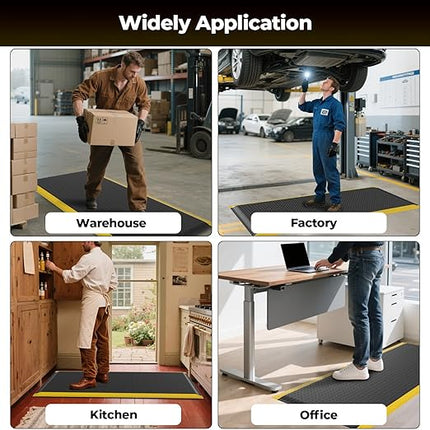 Anti Fatigue Mats for Workshop, 84" x 35" Ergonomic Anti-Fatigue Standing Floor Mat, Comfortable, Durable and Anti-Slip Memory Foam Floor Mat, Helps Relieve Back and Leg Soreness During Work